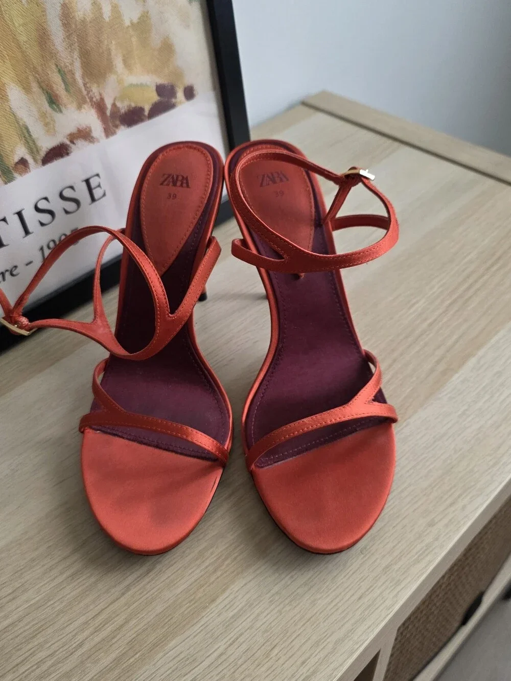 Women’s Burnt Orange High Heel Sandals - Picture 2 of 5